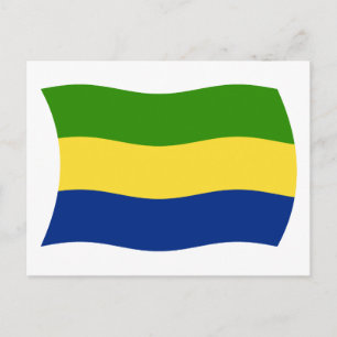 Gabun Flagge Postkarte