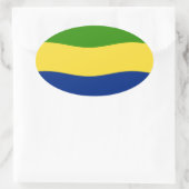 Gabun Flaggen Aufkleber (Tasche)