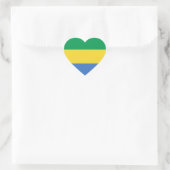 Gabun-Flaggen-Herz-Aufkleber Herz-Aufkleber (Tasche)