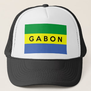 Gabun-Flaggenland-Textname Truckerkappe