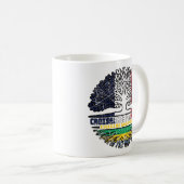 Gabun Gabonese Flag France Tree Roots Kaffeetasse (VorderseiteRechts)