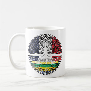 Gabun Gabonese Flag France Tree Roots Kaffeetasse