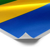 Gabun - Gabunische Flagge - Poster (Ecke)