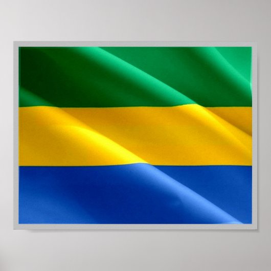 Gabun - Gabunische Flagge - Poster (Vorne)