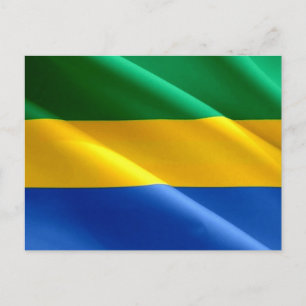 Gabun - Gabunische Flagge - Postkarte