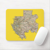 Gabun-Karte Mousepad (Mit Mouse)