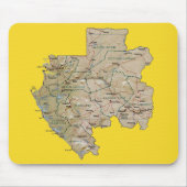 Gabun-Karte Mousepad (Vorne)