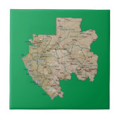 Gabun-Karten-Fliese Fliese (Vorderseite)