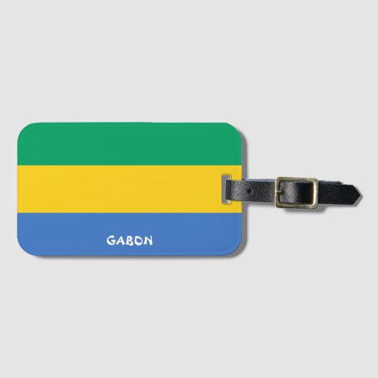 Gabun National Flag Patriotic Gepäckanhänger (Vorderseite (Horizontal))