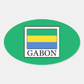 Gabun Ovaler Aufkleber (Vorderseite)