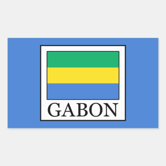 Gabun Rechteckiger Aufkleber (Vorderseite)