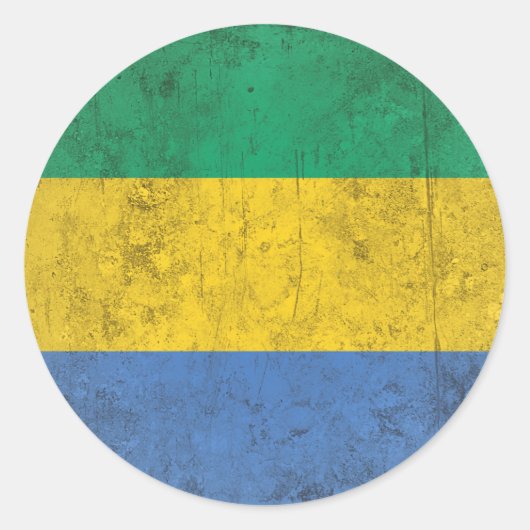 Gabun Runder Aufkleber (Vorderseite)