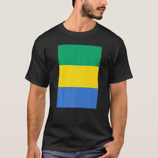 Gabun-Staatsflagge T-Shirt (Vorderseite)