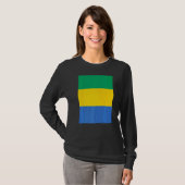 Gabun-Staatsflagge T-Shirt (Vorne ganz)