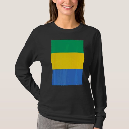 Gabun-Staatsflagge T-Shirt (Vorderseite)