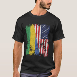 Gabun USA Flag erschüttert - Halbamerikaner T-Shirt