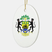 Gabun-Wappen Keramikornament (Links)