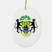 Gabun-Wappen Keramikornament (Vorne)