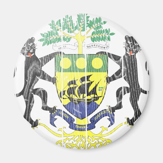 Gabun-Wappen Magnet (Vorne)