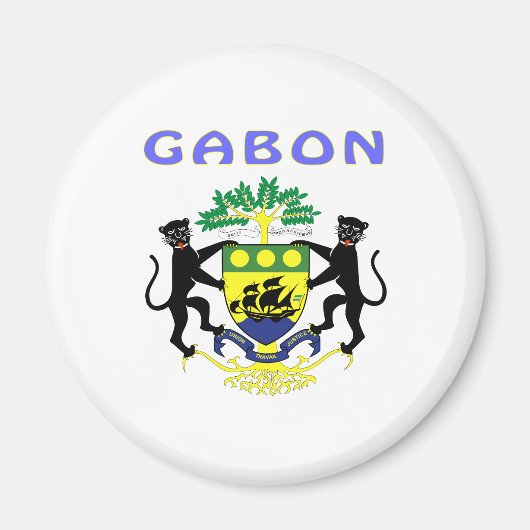 Gabun-Wappen Magnet (Vorne)