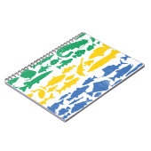 Gabunische Flagge aus Fisch - Fischereidesign Notizblock (Linke Seite)