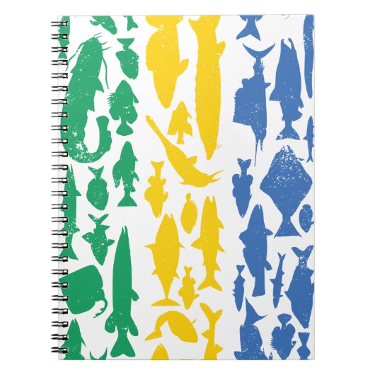 Gabunische Flagge aus Fisch - Fischereidesign Notizblock (Vorderseite)
