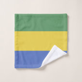 Gabunische Flagge Badhandtuch Set (Waschlappen)