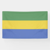 Gabunische Flagge Banner (Horizontal)