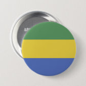 Gabunische Flagge Button (Vorne & Hinten)