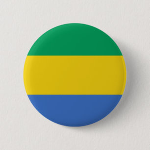 Gabunische Flagge Button