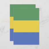 Gabunische Flagge Dankeskarte (Vorne/Hinten)