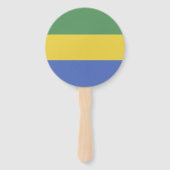 Gabunische Flagge Fächer (Rückseite)