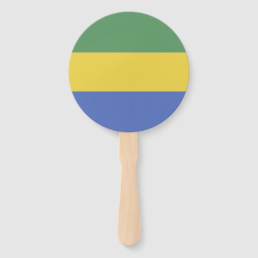 Gabunische Flagge Fächer (Vorderseite)