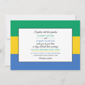 Gabunische Flagge, Flagge Gabuns Hochzeit Einladung (Vorderseite)