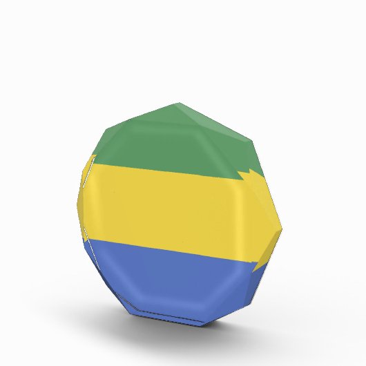 Gabunische Flagge Fotoblock (Rechts)