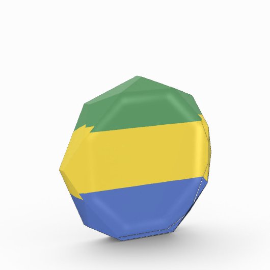 Gabunische Flagge Fotoblock (Links)
