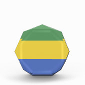 Gabunische Flagge Fotoblock (Vorderseite)
