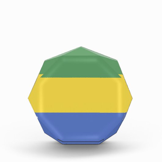 Gabunische Flagge Fotoblock (Vorderseite)