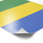 Gabunische Flagge Fotodruck (Ecke)