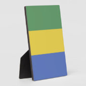 Gabunische Flagge Fotoplatte (Seite)