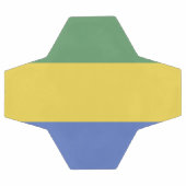 Gabunische Flagge Fußball (Flach)