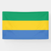 Gabunische Flagge (Gabun) Banner (Horizontal)
