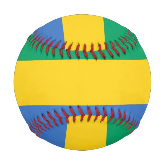 Gabunische Flagge (Gabun) Baseball (Vorderseite)