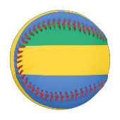 Gabunische Flagge (Gabun) Baseball (Vorderseite Links)