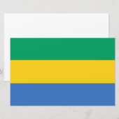 Gabunische Flagge (Gabun) Briefpapier (Vorne/Hinten)