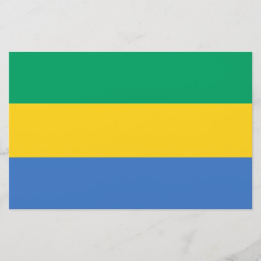 Gabunische Flagge (Gabun) Briefpapier (Vorderseite)