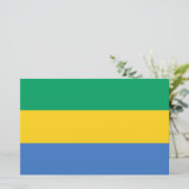 Gabunische Flagge (Gabun) Briefpapier (Stehend Vorderseite)