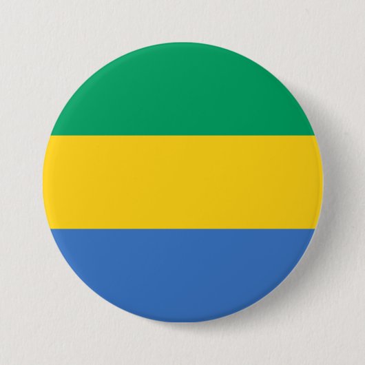 Gabunische Flagge (Gabun) Button (Vorderseite)