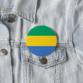 Gabunische Flagge (Gabun) Button (Beispiel)