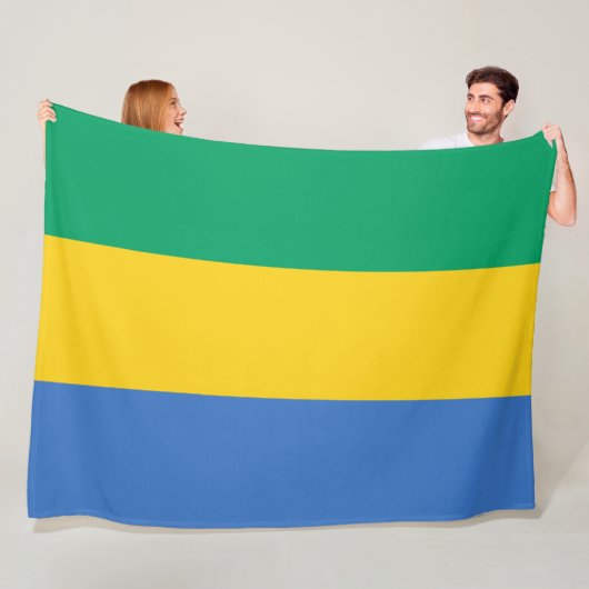 Gabunische Flagge (Gabun) Fleecedecke (Beispiel)